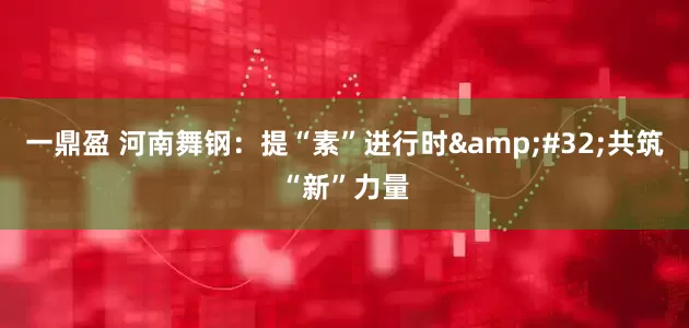 一鼎盈 河南舞钢：提“素”进行时 共筑“新”力量