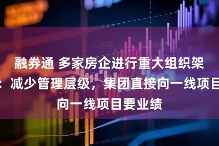 融券通 多家房企进行重大组织架构调整：减少管理层级，集团直接向一线项目要业绩